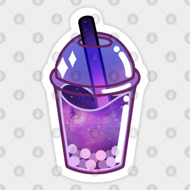 Galaxy boba milk tea Sticker by Helithus Vy